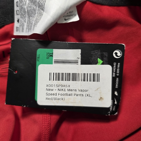 NWT Nike Vapor Speed Padded Hips and Knees Football Pants Size XL - Picture 7 of 8